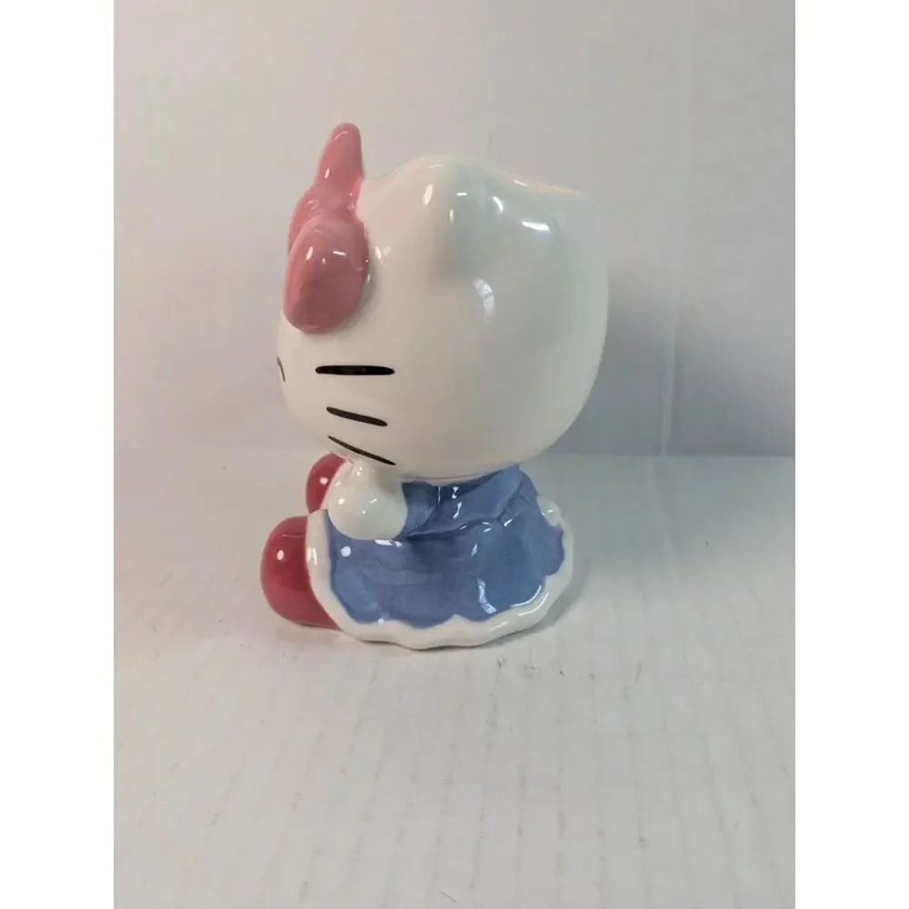 Hello Kitty 3D Sculpted Ceramic Mug 20oz Blue Dress Pink Bow Sanrio Figure